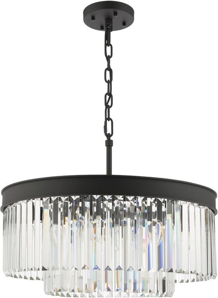 Dar Lighting glamour kristály modern függeszték celeus matt fekete darcel0622