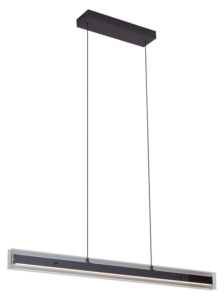 Modern függőlámpa fekete füstüveggel, LED-del és Easylift rendszerrel - Catch