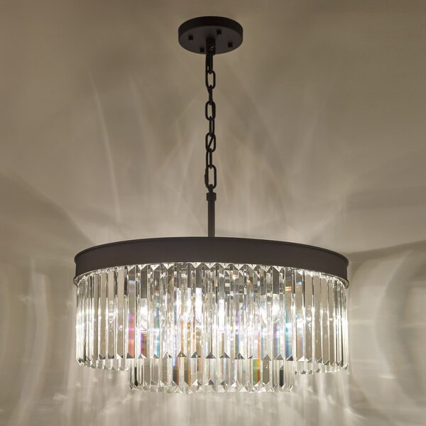 Dar Lighting glamour kristály modern függeszték celeus matt fekete darcel0622
