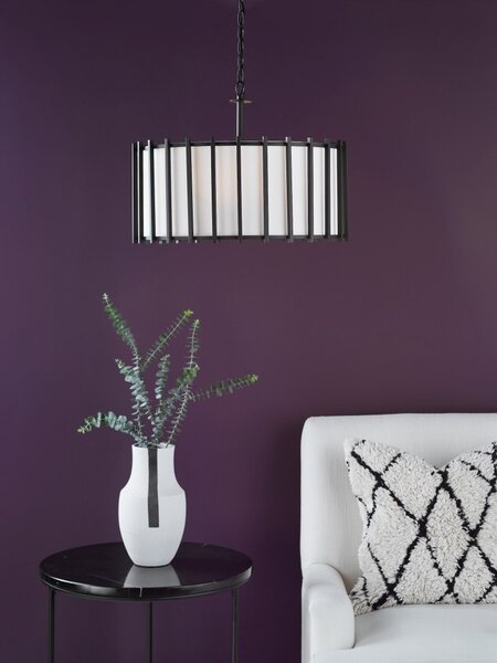 Dar Lighting modern függeszték cagliari matt fekete elefántcsont darcag0422