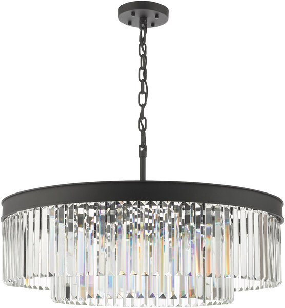 Dar Lighting glamour kristály modern függeszték celeus matt fekete darcel0822