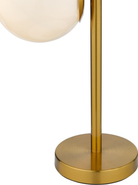 Dar Lighting modern asztali lámpa bombazine fehér sárgaréz darbom4235