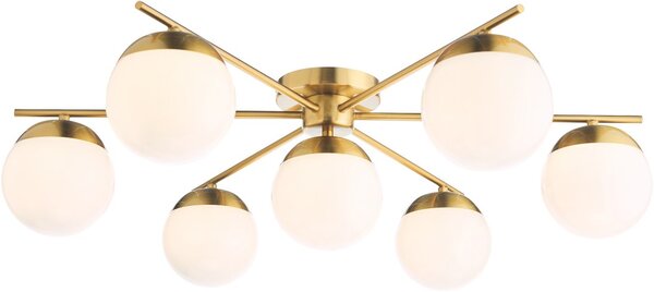 Dar Lighting glamour modern mennyezeti lámpa bombazine fehér sárgaréz darbom5035