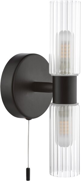 Dar Lighting modern fürdőszobai lámpa bolton matt fekete darbol0922