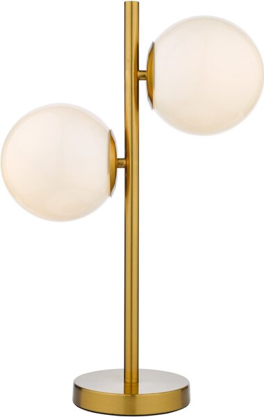 Dar Lighting modern asztali lámpa bombazine fehér sárgaréz darbom4235