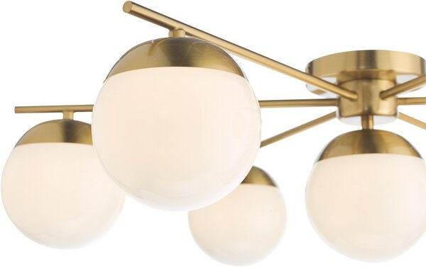 Dar Lighting glamour modern mennyezeti lámpa bombazine fehér sárgaréz darbom5035