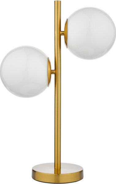 Dar Lighting modern asztali lámpa bombazine fehér sárgaréz darbom4235