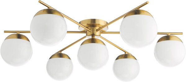 Dar Lighting glamour modern mennyezeti lámpa bombazine fehér sárgaréz darbom5035