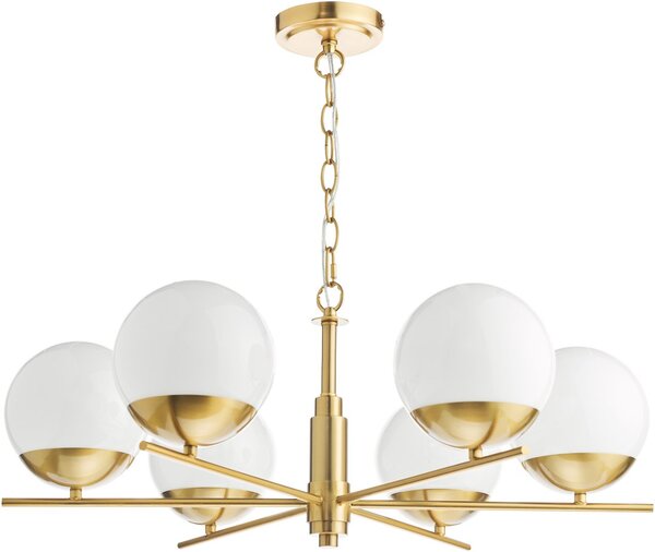 Dar Lighting glamour modern csillár bombazine fehér sárgaréz darbom0635