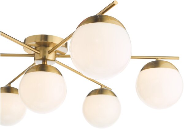 Dar Lighting glamour modern mennyezeti lámpa bombazine fehér sárgaréz darbom5035