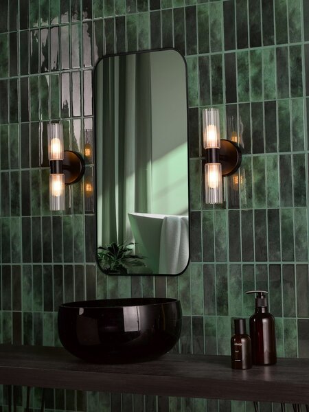 Dar Lighting modern fürdőszobai lámpa bolton matt fekete darbol0922