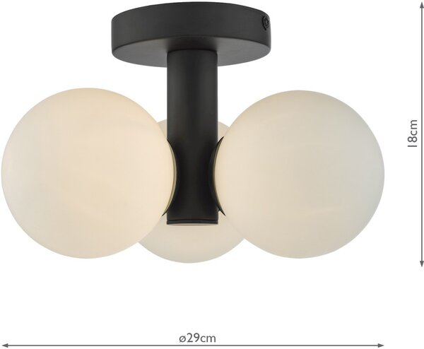 Dar Lighting modern mennyezeti lámpa blake matt fekete darbla5322