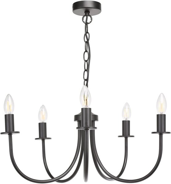 Dar Lighting klasszikus csillár becca matt fekete darbec0522