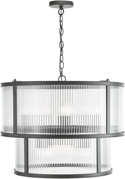 Dar Lighting glamour modern függeszték bianka matt fekete darbia0622