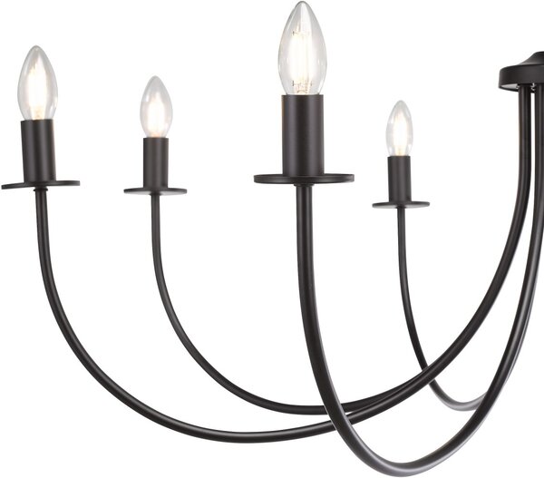 Dar Lighting klasszikus csillár becca matt fekete darbec0822