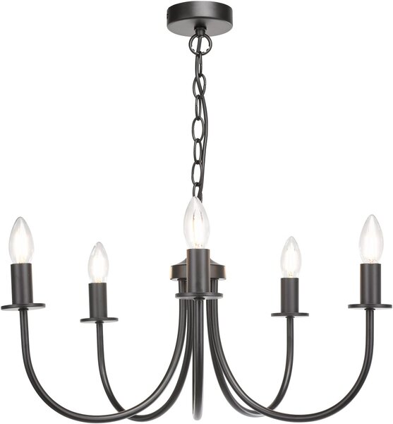 Dar Lighting klasszikus csillár becca matt fekete darbec0522