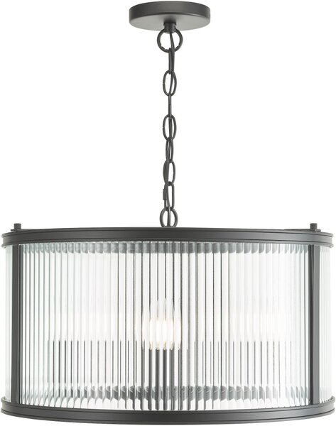 Dar Lighting glamour modern függeszték bianka matt fekete darbia0322