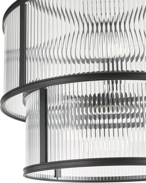 Dar Lighting glamour modern függeszték bianka matt fekete darbia0622