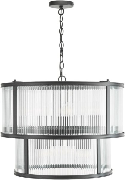 Dar Lighting glamour modern függeszték bianka matt fekete darbia0622