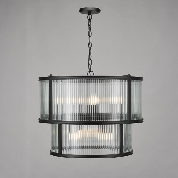 Dar Lighting glamour modern függeszték bianka matt fekete darbia0622