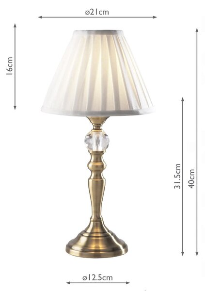Dar Lighting glamour asztali lámpa beau antik sárgaréz darbea4075