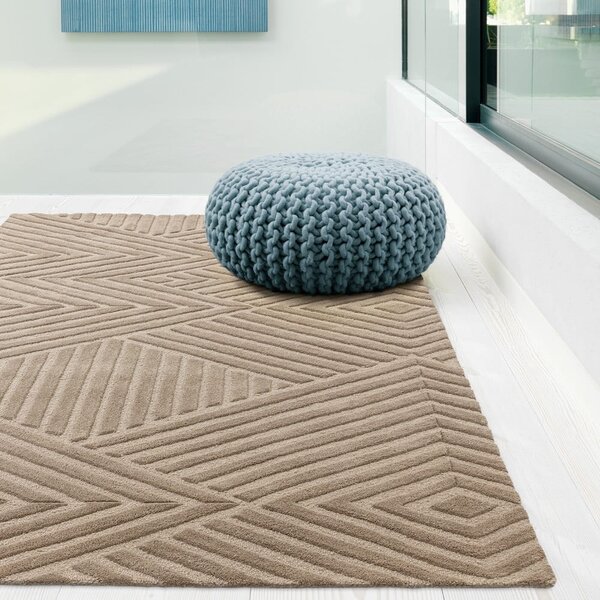 Világosbarna gyapjú szőnyeg 120x170 cm Hague – Asiatic Carpets