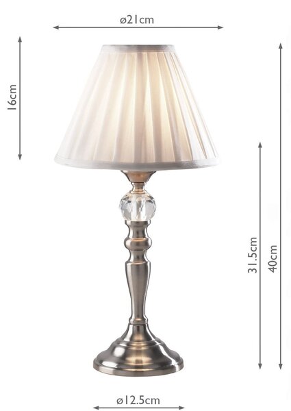 Dar Lighting glamour asztali lámpa beau szatén króm darbea4046