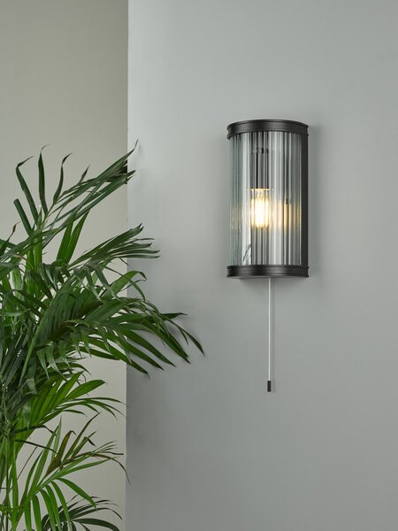 Dar Lighting modern fürdőszobai lámpa anund matt fekete daranu0722
