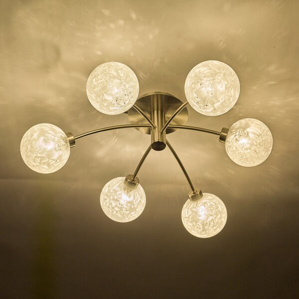 Dar Lighting modern mennyezeti lámpa avari szatén nikkel darava6446