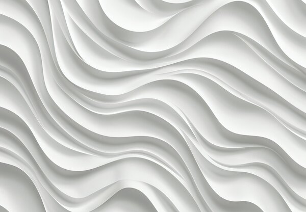 Fotótapéta - 3D fehér hullámok (147x102 cm)