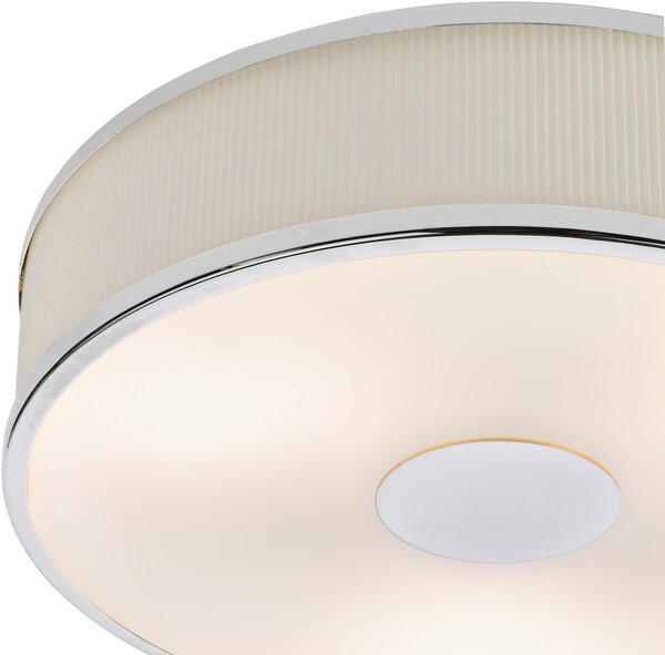 Dar Lighting modern mennyezeti lámpa alvaro elefántcsont csiszolt króm daralv5233