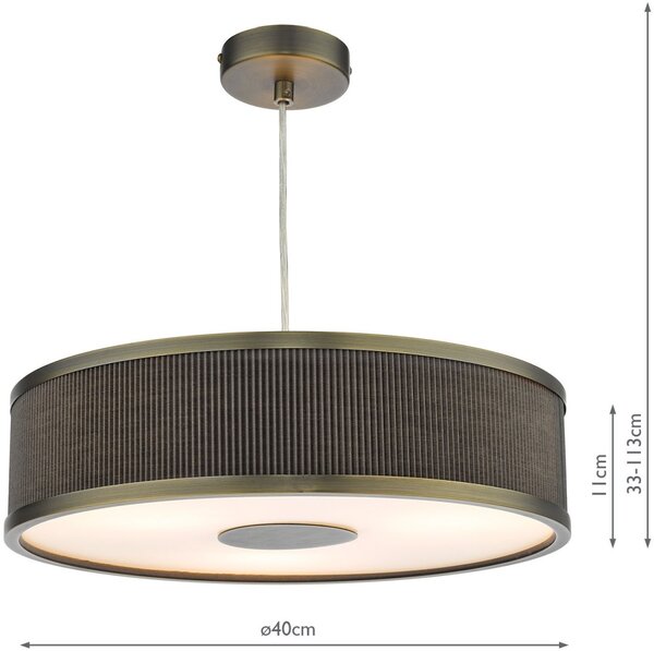 Dar Lighting modern függeszték alvaro antik bronz daralv1039