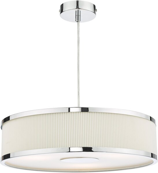 Dar Lighting modern függeszték alvaro elefántcsont csiszolt króm daralv1033