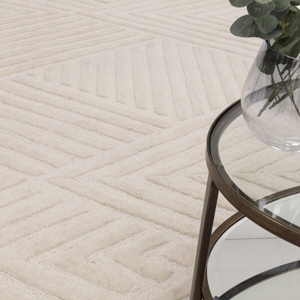 Krémszínű gyapjú szőnyeg 200x290 cm Hague – Asiatic Carpets