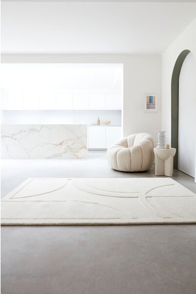 Fehér gyapjú szőnyeg 120x170 cm Olsen – Asiatic Carpets