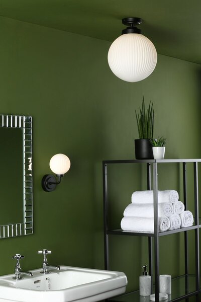Dar Lighting modern fürdőszobai lámpa alrik matt fekete daralr0722