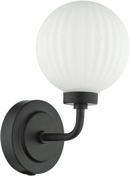 Dar Lighting modern fürdőszobai lámpa alrik matt fekete daralr0722
