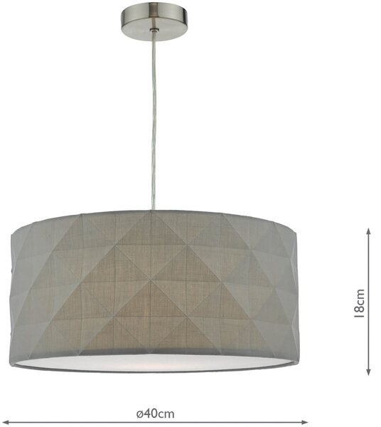 Dar Lighting modern függeszték aisha szürke darais6539