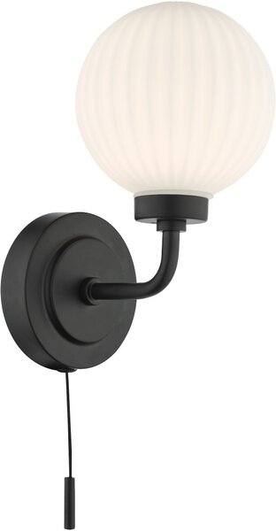 Dar Lighting modern fürdőszobai lámpa alrik matt fekete daralr0722
