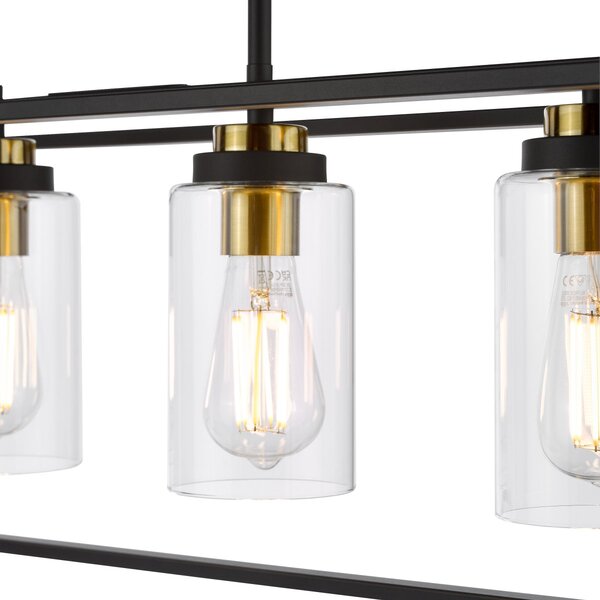 Dar Lighting vintage függeszték abel fekete darabe8454