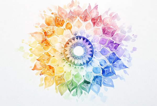 Fotótapéta - Szivárvány mandala (147x102 cm)