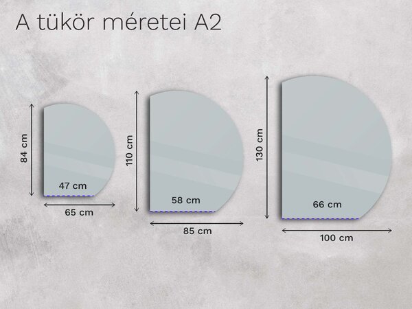 Atipikus tükör LED világítással A2