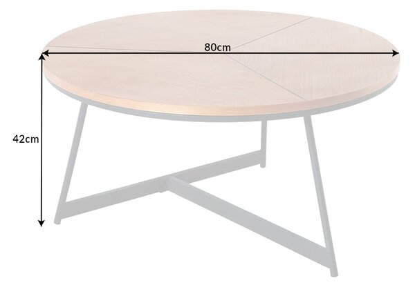 OAK ELEGANCE tölgyfa dohányzóasztal, 80cm