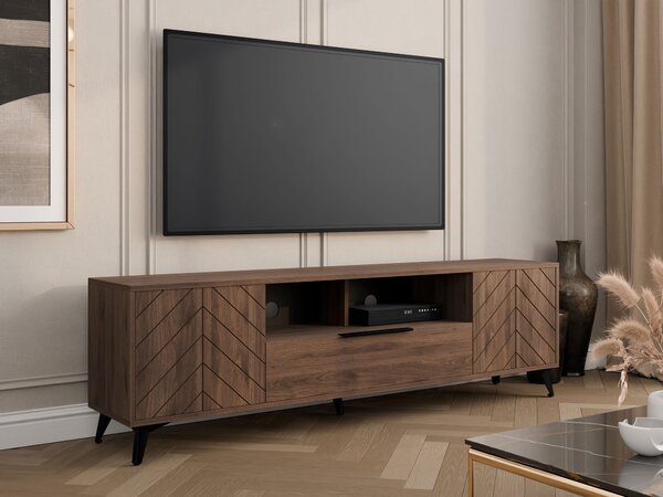 TV-állvány Comfivo Citrus I, Közepes sűrűségű farostlemez, Laminált forgácslap, 60x204x40cm, Dió