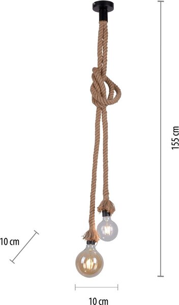 Paul Neuhaus loft függeszték rope barna pln15482-18