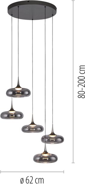 Paul Neuhaus modern függeszték posh szürke pln15694-15
