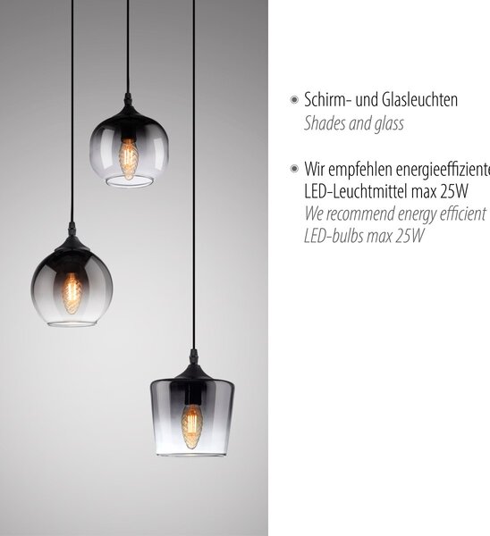 Paul Neuhaus modern függeszték zea fekete pln15424-18