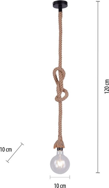 Paul Neuhaus loft függeszték rope barna pln15481-18