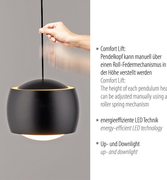 Paul Neuhaus modern függeszték ballini fekete pln15260-18