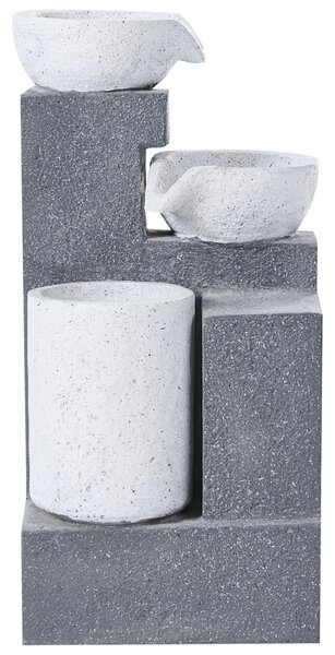 Kerti szökőkút LED NAGAMI Szürke